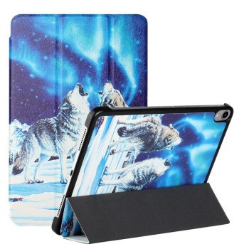 Чохол-книжка Silk Texture Colored Drawing Pattern для iPad mini 7/ mini 6 - Snow Wolf