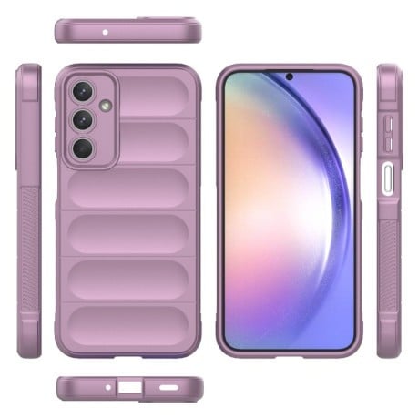 Силиконовый чехол Magic Flannel для Samsung Galaxy M35 - фиолетовый