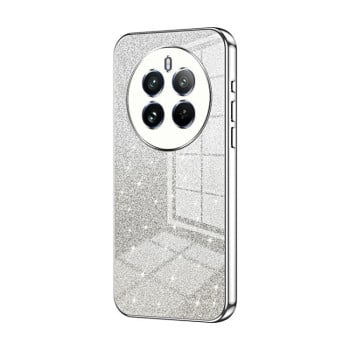 Ударозахисний чохол Gradient Glitter Powder Electroplated на Realme 12 Pro / 12 Pro+ - сріблястий