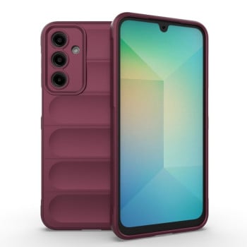 Силиконовый чехол Magic Flannel для Samsung Galaxy A16 5G - винно-красный