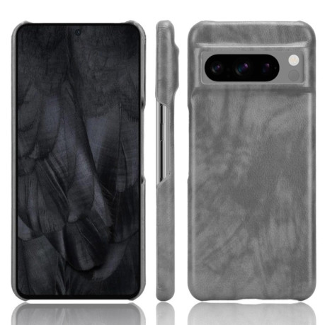 Чехол  Litchi Texture для Google Pixel 8 Pro - серый