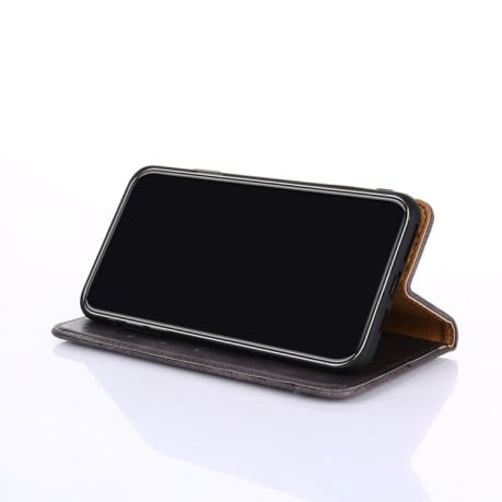 Чехол-книжка Non-Magnetic Retro Texture для Samsung Galaxy S22 Plus 5G - серый