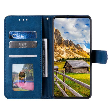 Чехол-книжка Stitching Skin Feel для Motorola Edge 60 Fusion - синий