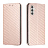 Чехол-книжки Carbon Fiber для Samsung Galaxy A34 - розовое золото