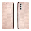Чохол-книжки Carbon Fiber для Samsung Galaxy A54 - рожеве золото