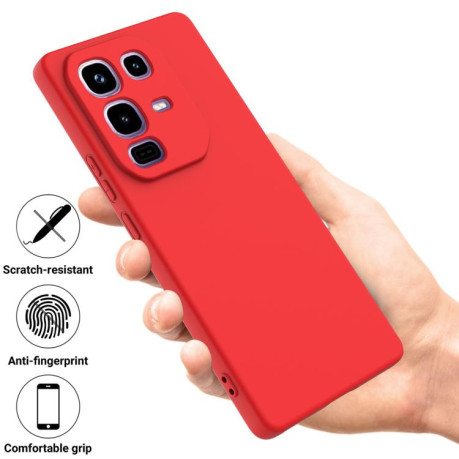 Силіконовий чохол Solid Color Liquid Silicone на Infinix Note 50 4G / 50 Pro 4G - червоний