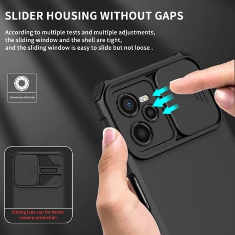 Протиударний чохол Stereoscopic Holder Sliding для Realme C35 - чорний