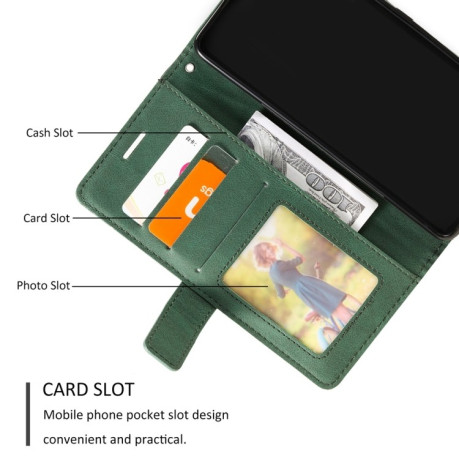 Чохол-книжка Skin Feel Splicing  для Samsung Galaxy S25+ 5G - зелений