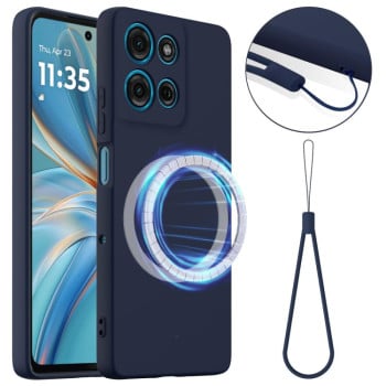 Силіконовий чохол Shockproof Silicone з Magsafe на Motorola Moto G15/G15 Power - синій