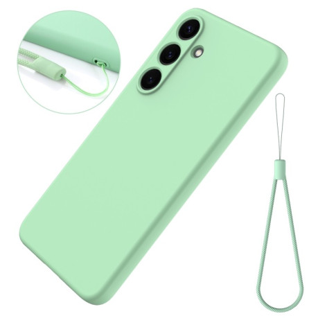 Силіконовий чохол Solid Color Liquid Silicone  для Samsung Galaxy S25+ 5G - зелений