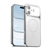 Чехол Corning Glass Plating Large Window MagSafe со стеклом Corning и MagSafe для iPhone 17 — серебристый
