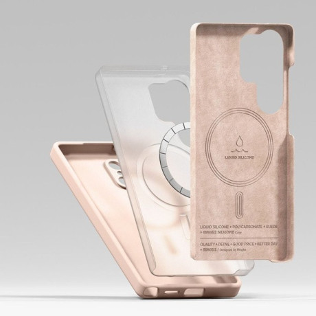 Оригінальний чохол Ringke Silicone MagSafe для Samsung Galaxy S25 Ultra - Pink