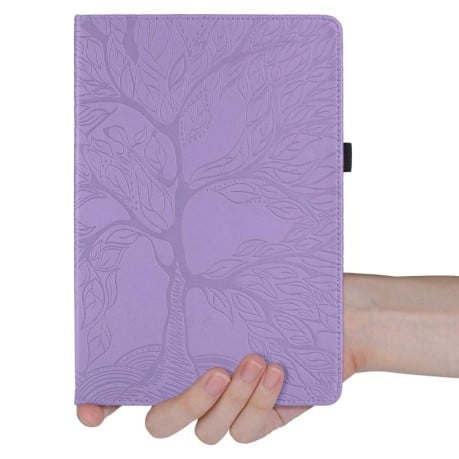 Чехол-книжка Tree Life Embossed Rotation Leather на Xiaomi Redmi Pad 2 SE 9.7 2026 — фиолетовый