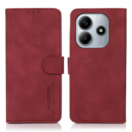 Чехол-книжка KHAZNEH Matte Texture для Xiaomi Redmi Note 14 4G 164.84mm - красный