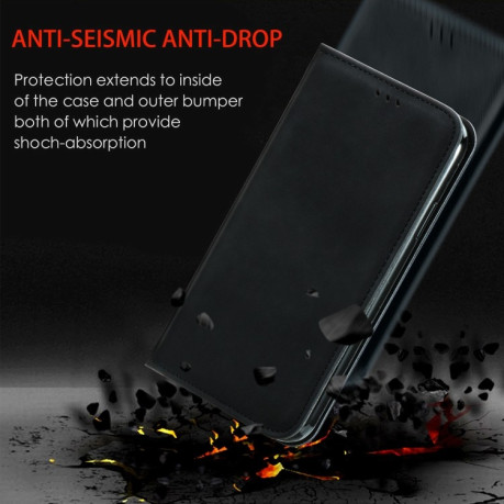 Чехол-книжка Retro Skin Feel Business Magnetic на Samsung Galaxy M32/A22 4G - черный