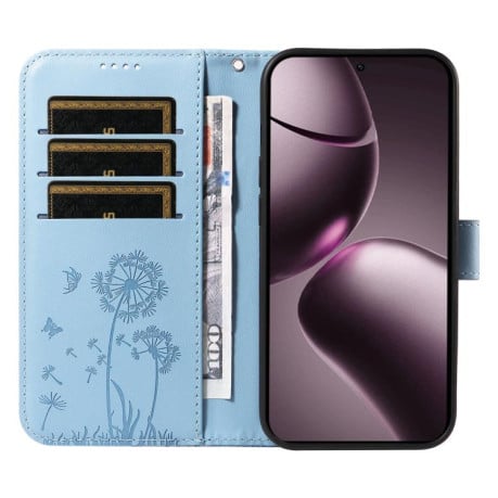 Чехол-книжка Dandelion Embossed Pattern Flip Leather на Xiaomi 15T 5G - голубой