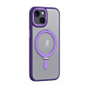 Протиударний чохол Skin Feel MagSafe Magnetic для iPhone 15 - фиолетовый