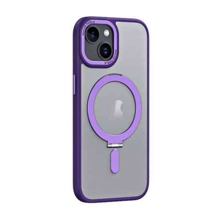 Протиударний чохол Skin Feel MagSafe Magnetic для iPhone 15 - фиолетовый