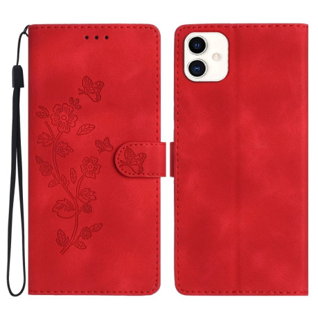 Чохол-книжка Flower Butterfly Embossing Samsung Galaxy A05 - червоний