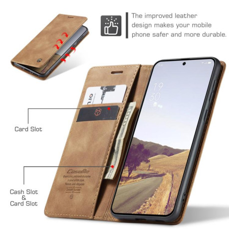 Чохол-книжка CaseMe-013 Multifunctional на OnePlus 13 - коричневий