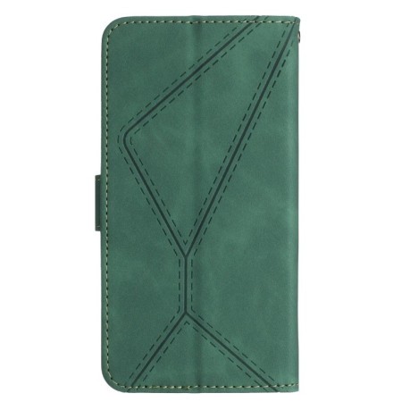 Чехол-книжка Stitching Embossed Leather на Samsung Galaxy S24+ 5G - зеленый