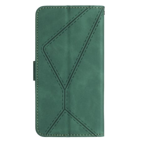 Чехол-книжка Stitching Embossed Leather для Samsung Galaxy S24 Ultra 5G - зеленый