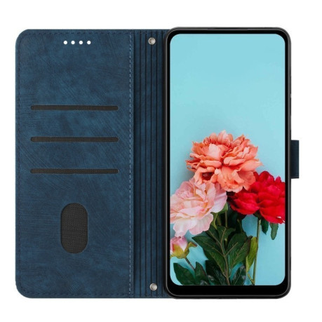 Чехол-книжка Skin Feel Stripe Pattern для Infinix Smart 8 - синий
