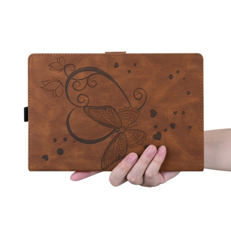 Чохол - книжка Love Butterfly Embossed Leather на  iPad Pro 13 2024 - коричневий