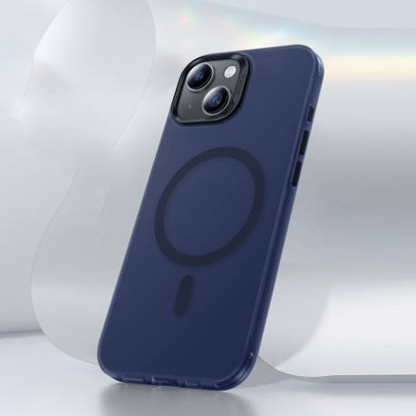 Противоударный чехол Benks Magsafe Magnetic для iPhone 15 - синий