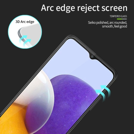 Защитное стекло PINWUYO 9H 3D Full Screen на Samsung Galaxy A22 4G - черное