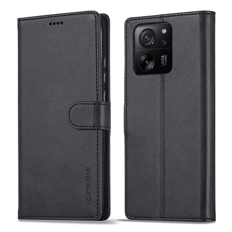Чехол книжка LCIMEEKE Calf Texture на Xiaomi 14T Pro - черный