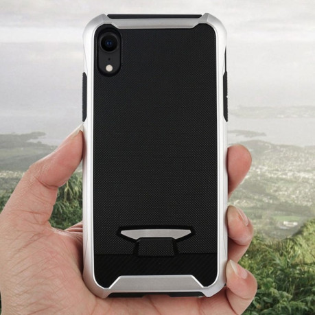 Протиударний чохол Bumblebee Granule Texture Protective Back Cover Case на iPhone XR-сріблястий