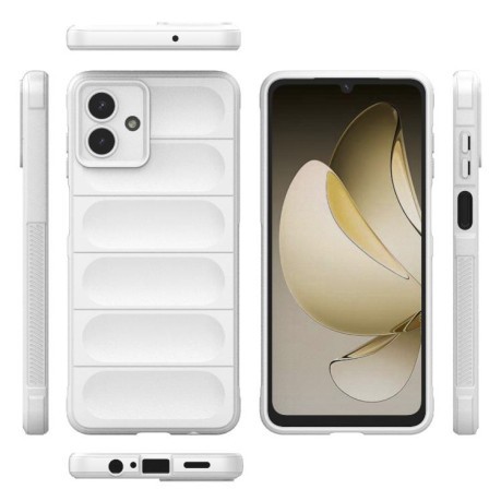 Силиконовый чехол Magic Flannel для Samsung Galaxy A07 4G - белый