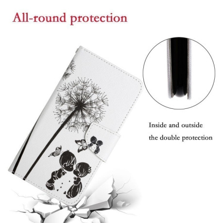 Чехол-книжка Colored Drawing Pattern для Samsung Galaxy S24 FE 5G - Dandelions