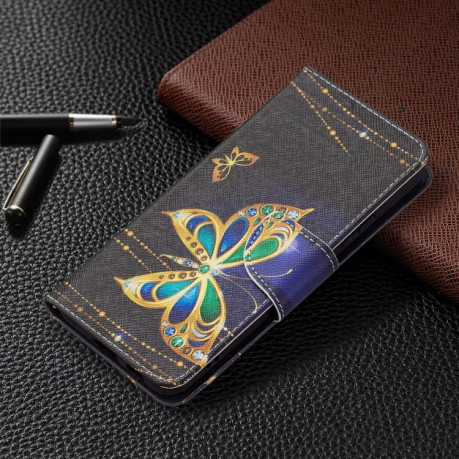 Чехол-книжка Colored Drawing Pattern для Samsung Galaxy S22 Plus 5G - Big Butterfly