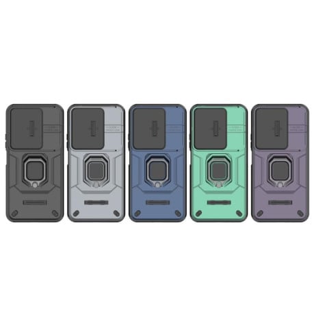 Противоударный чехол Sliding Camshield на Xiaomi Redmi 15 5G / 4G EU 171mm - фиолетовый