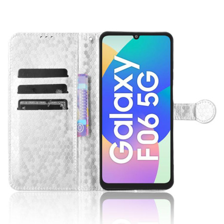 Чехол-книжка Honeycomb Dot для Samsung Galaxy M06 5G - серебристый