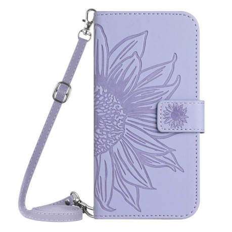 Чехол-книжка Skin Feel Sun Flower для Xiaomi Poco X7 Pro - фиолетовый