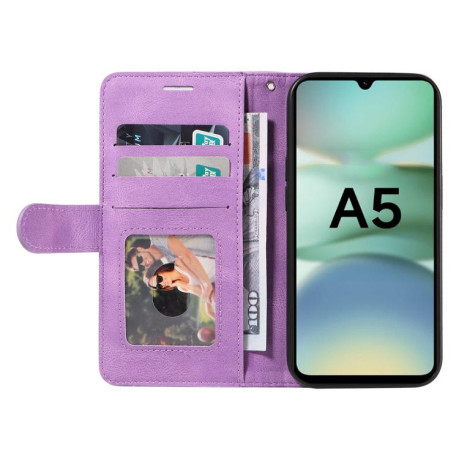 Чехол-книжка Dual-color Splicing Flip Leather для Xiaomi Redmi  A5 4G 173.3mm - фиолетовый