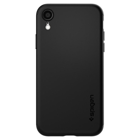 Чехол Spigen Thin Fit 360 на iPhone XR + стекло- black
