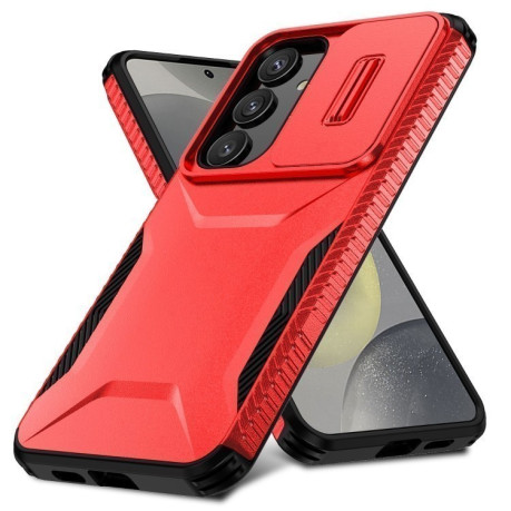 Протиударний чохол Sliding Camshield  для Samsung Galaxy S25+ 5G / S24+ 5G - червоний