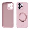For OPPO Reno15 F 5G Global ABEEL Skin-friendly Feel Magnetic Liquid Silicone Phone Case with Holder(Pink)