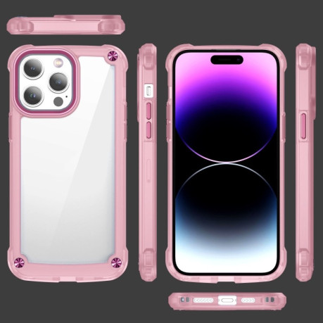Протиударний чохол Soft Clear для iPhone 15 - рожевий