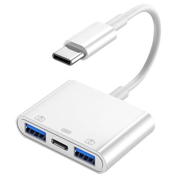Адаптер USB-C / Type-C USB 3.1 на S-202 3 in 1 USB-C / Type-C Male to Type-C + 2 x USB Female Camera Adapter