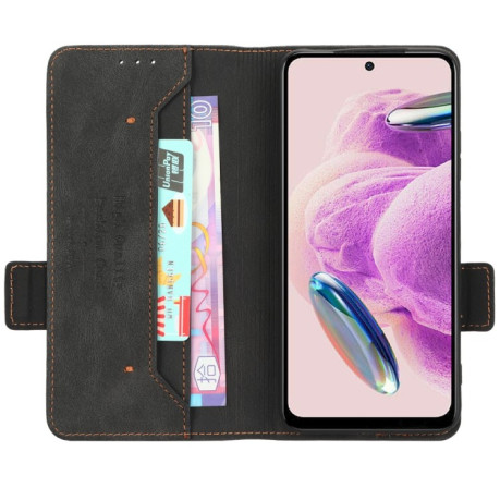 Чехол-книжка Magnetic Clasp Flip Leatherдля Xiaomi Redmi Note 12S 4G - черный