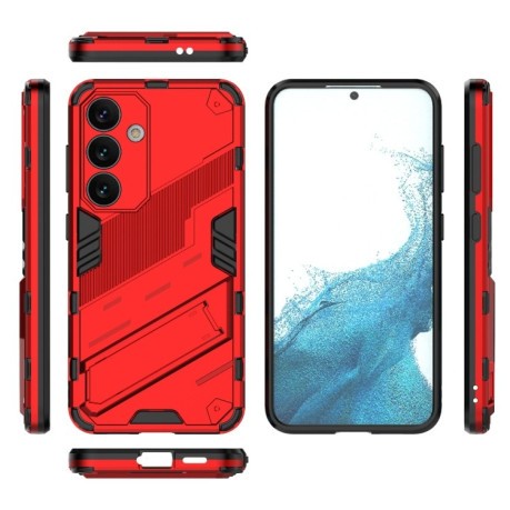 Противоударный чехол Punk Armor для Samsung Galaxy S24 5G - красный