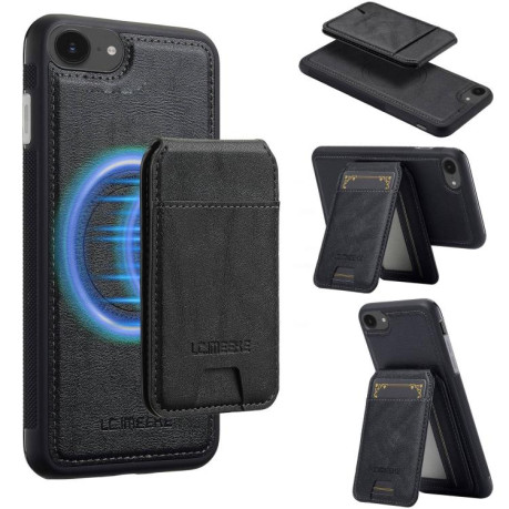 Чехол-книжка LC.IMEEKE L3 Series Detachable RFID Card Bag Magsafe для iPhone 16e - черный