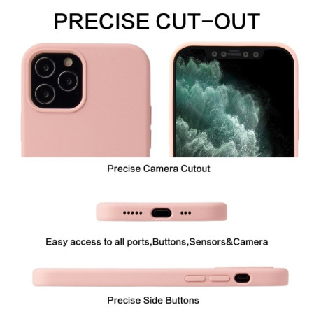 Силіконовий чохол Solid Color Liquid для iPhone 13 Pro - рожевий