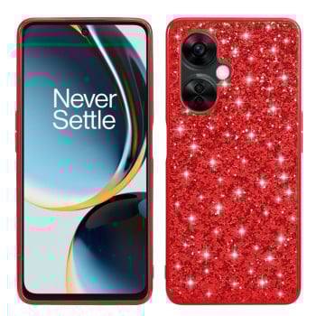 Ударозащитный чехол Glittery Powder на OnePlus Nord CE3 Lite - красный