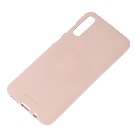 Силиконовый чехол Goospery Soft Feeling Liquid на Samsung Galaxy A70-бледно-розовый